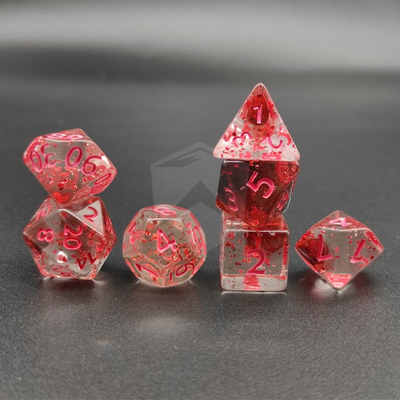 Manufacture Polyhedral Dice Set Acrylic DnD dice games custom d6 dice for dungeons and dragons
