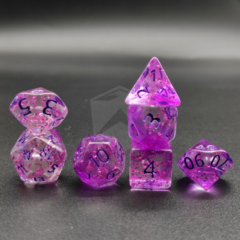 Manufacture Polyhedral Dice Set Acrylic DnD dice games custom d6 dice for dungeons and dragons