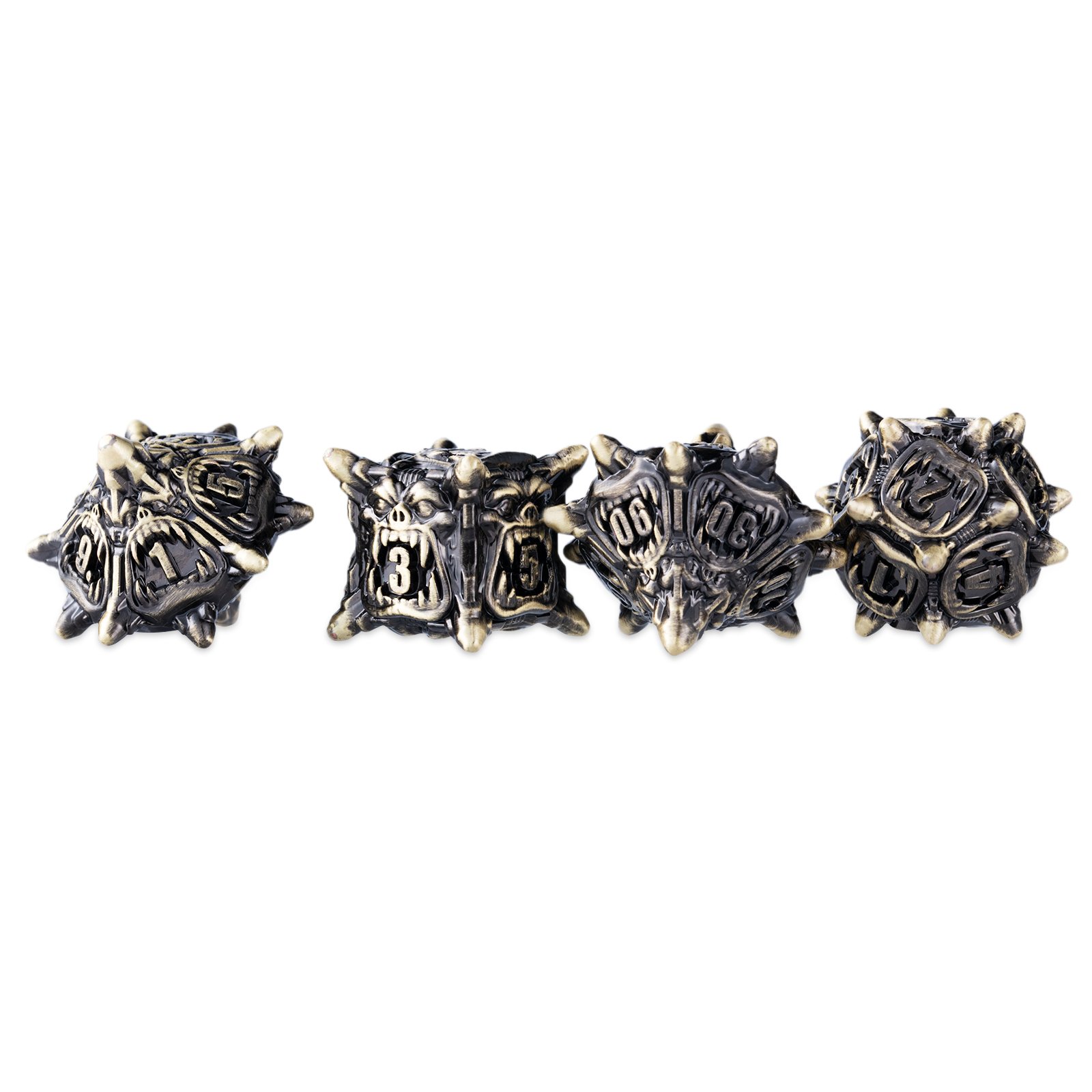 Factory Customized wholesale high-quality metal dice set dnd dice RPG game 7PCS Polyhedral Metal Dice Set For Table Game