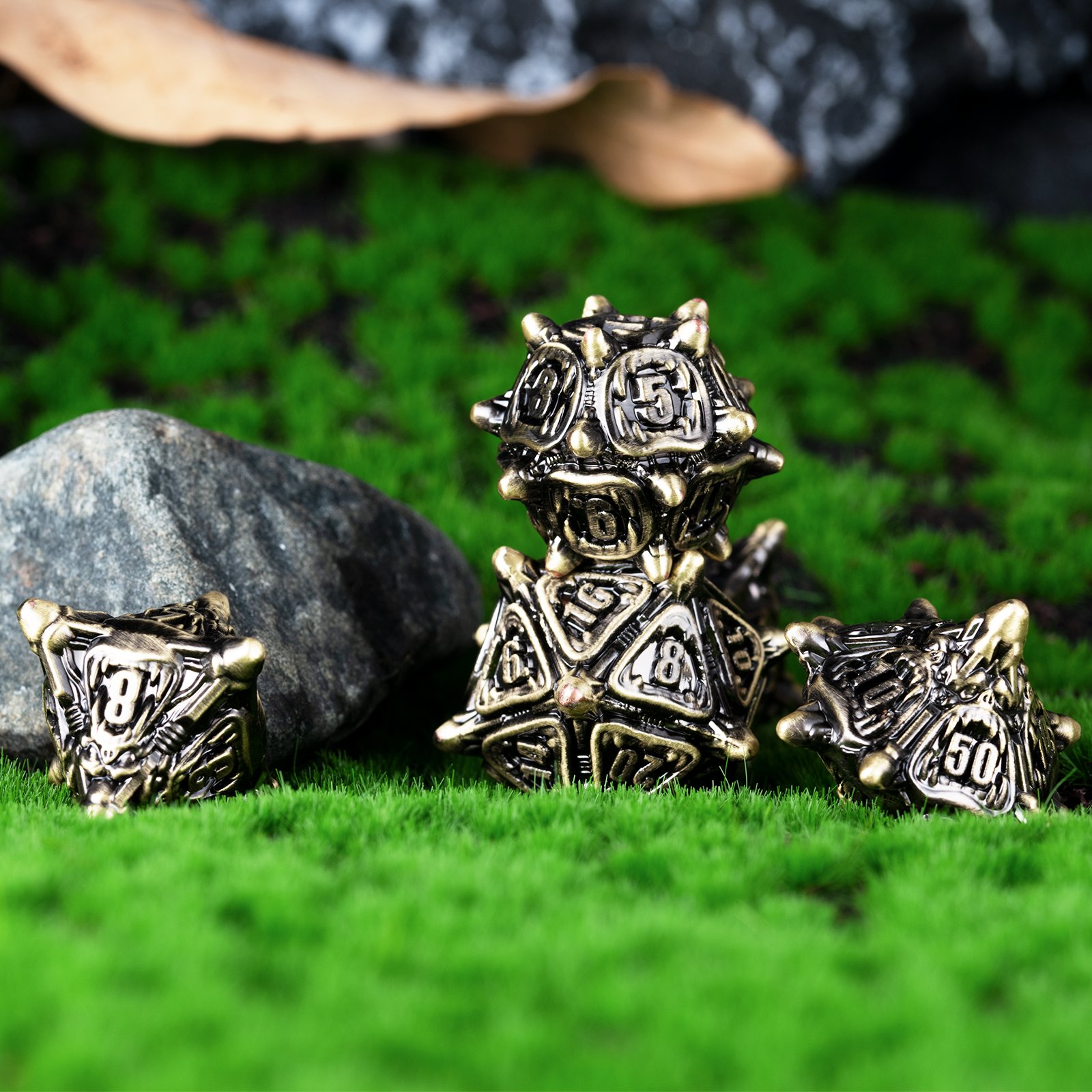 Factory Customized wholesale high-quality metal dice set dnd dice RPG game 7PCS Polyhedral Metal Dice Set For Table Game