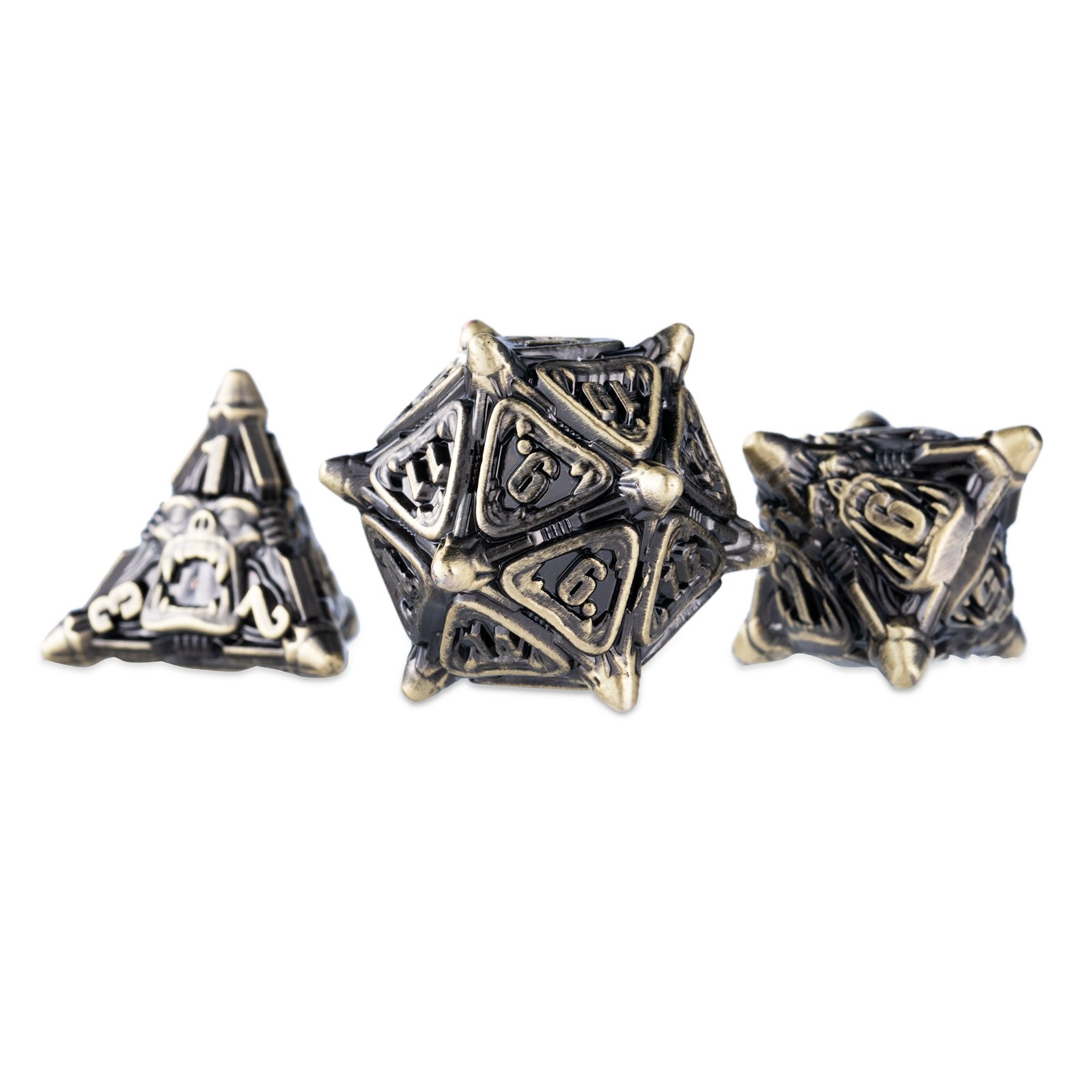 Factory Customized wholesale high-quality metal dice set dnd dice RPG game 7PCS Polyhedral Metal Dice Set For Table Game