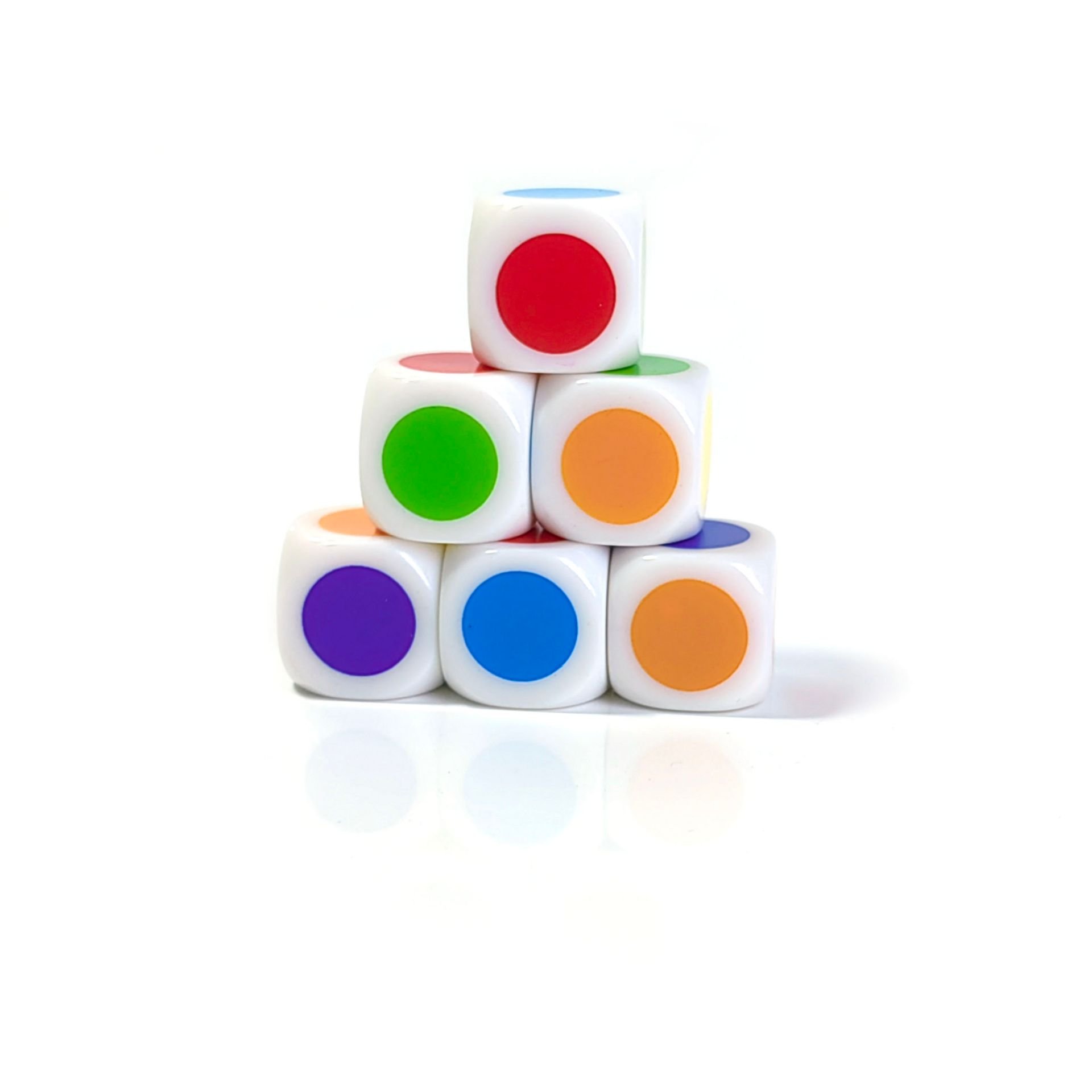 High Quality 16MM Custom Printing Color Blank D6 Six Sided Dice for Education Classroom Teaching