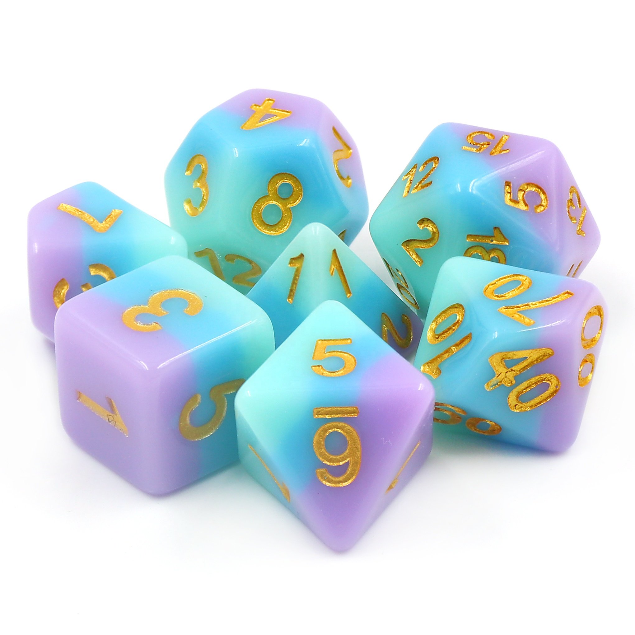 2022 HD Pastel color layer dice cute children gaming dice set for dnd starter