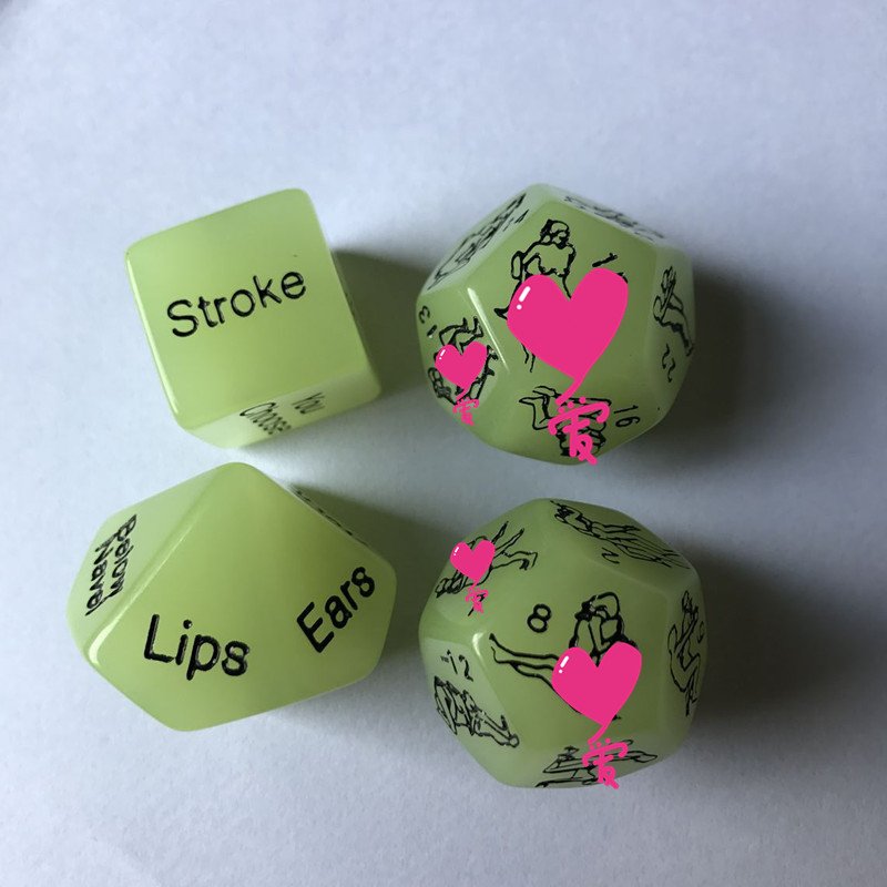 wholesale 5 In 1 Romantic Erotic Luminous Love Sex Dice Lovers Foreplay Personalized Position Dice Set Tool For Couples Party