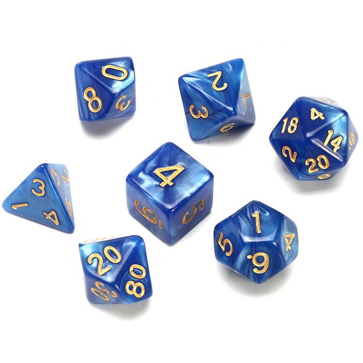 Custom high quality plastic game gaming purple dnd dice for dnd