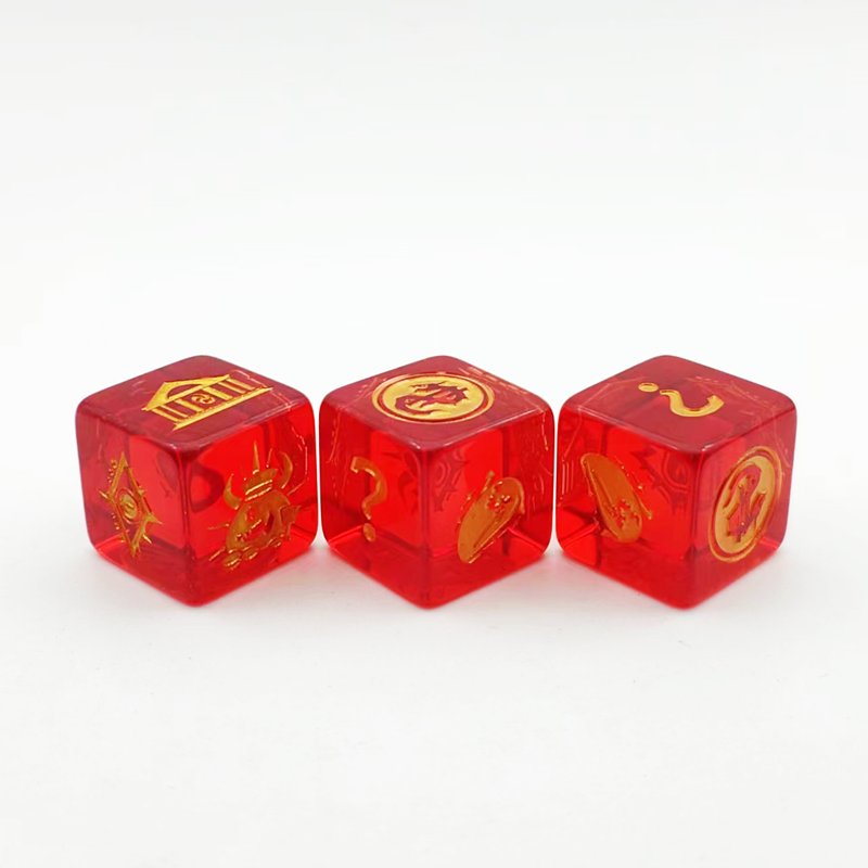 wholesale custom personalized logo rune fancy dice low moq outlet board game dice set polyhedral acrylic resin dice
