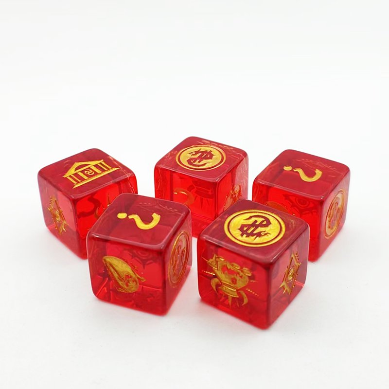 wholesale custom personalized logo rune fancy dice low moq outlet board game dice set polyhedral acrylic resin dice