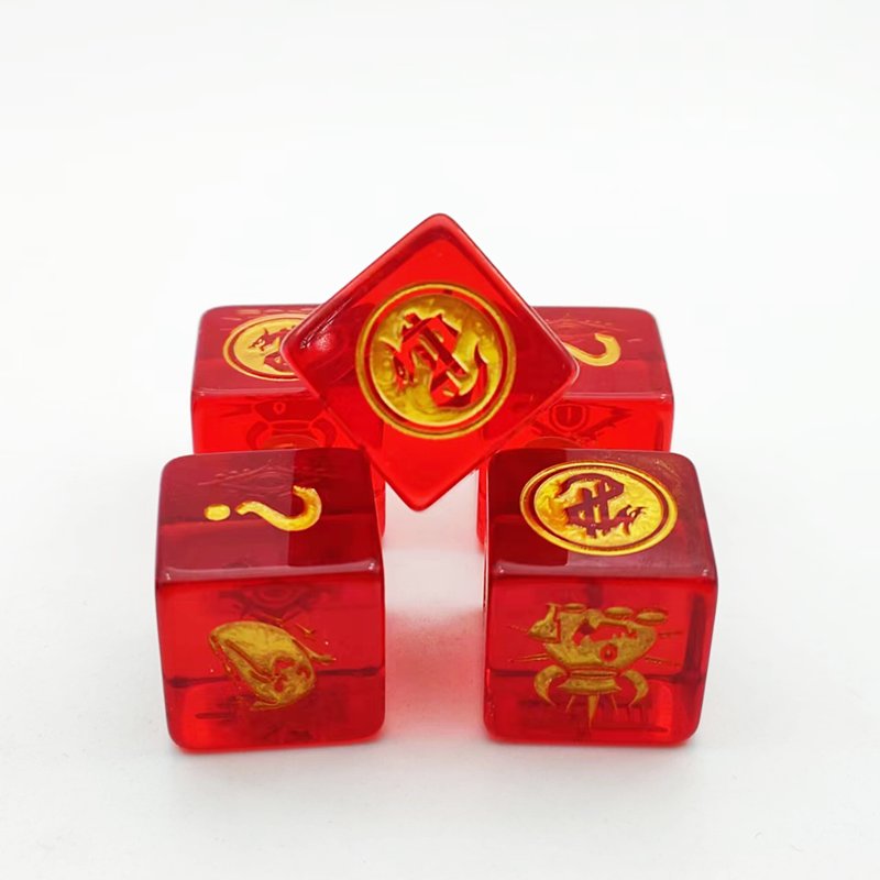 wholesale custom personalized logo rune fancy dice low moq outlet board game dice set polyhedral acrylic resin dice