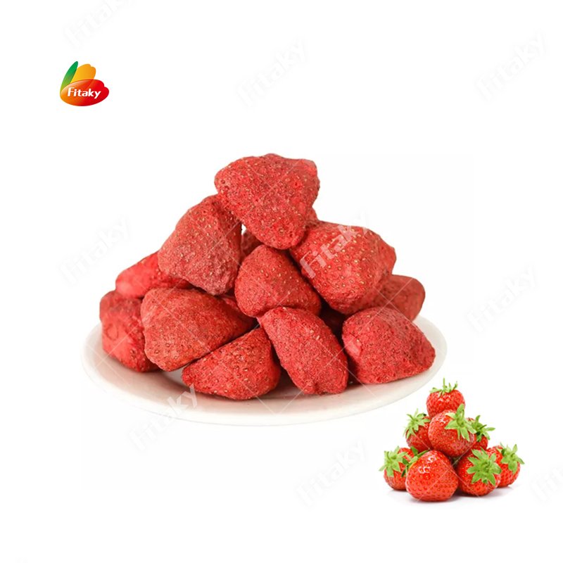 Freeze Dried Fruits Dry Freeze-Dried Strawberry Slice Freeze Dried Strawberry Dice Bulk Lyophilized Fruit Strawberry