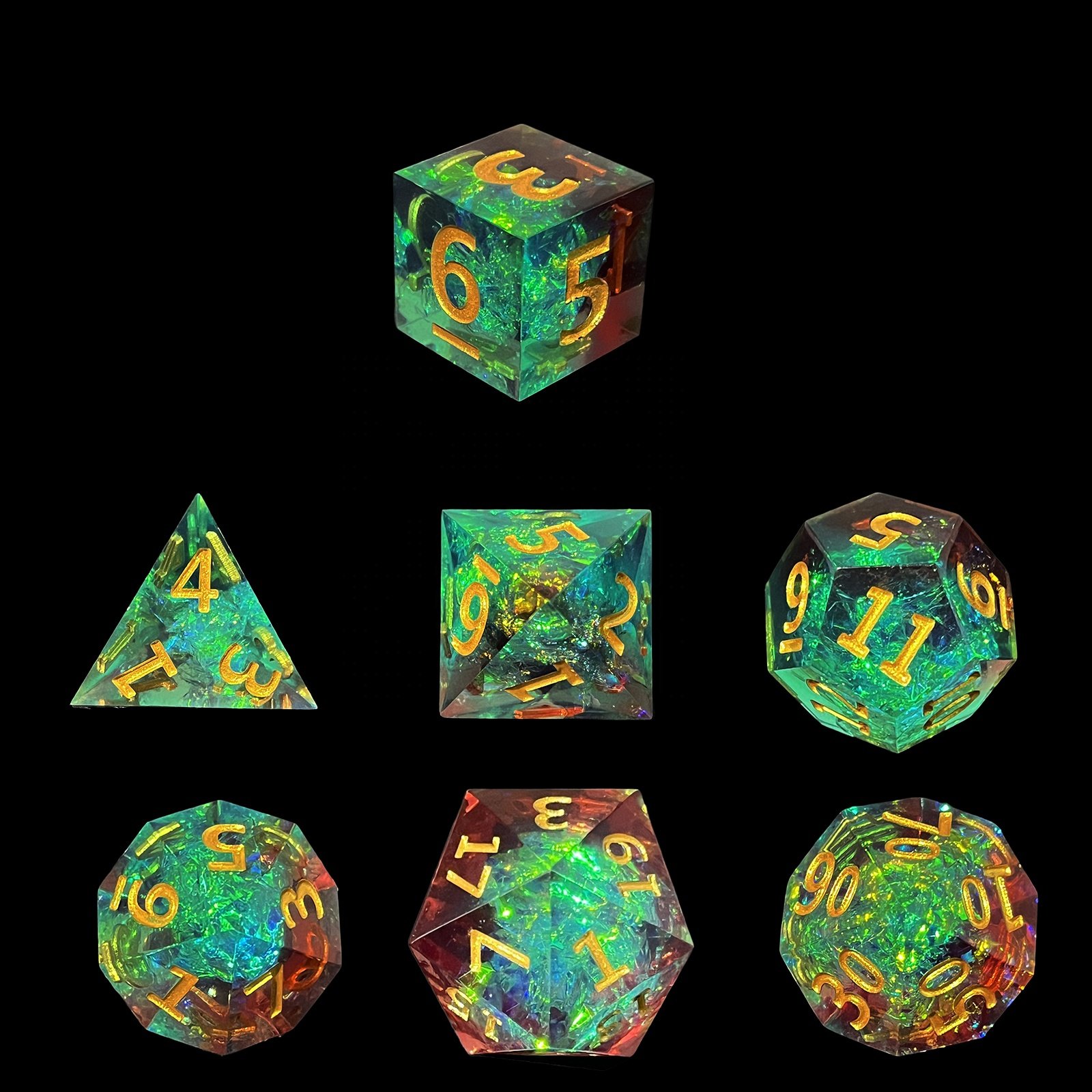 XINRONG Resin Dice Christmas Color Scheme Board Game Role Play Dungeons and Dragons map
