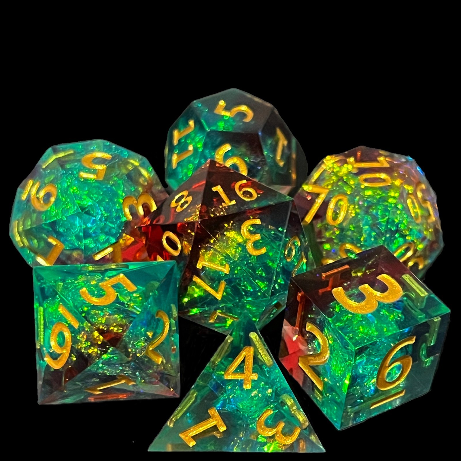 XINRONG Resin Dice Christmas Color Scheme Board Game Role Play Dungeons and Dragons map