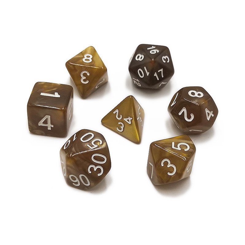 Custom polyhedral pearl dice acrylic game dice dnd dice set