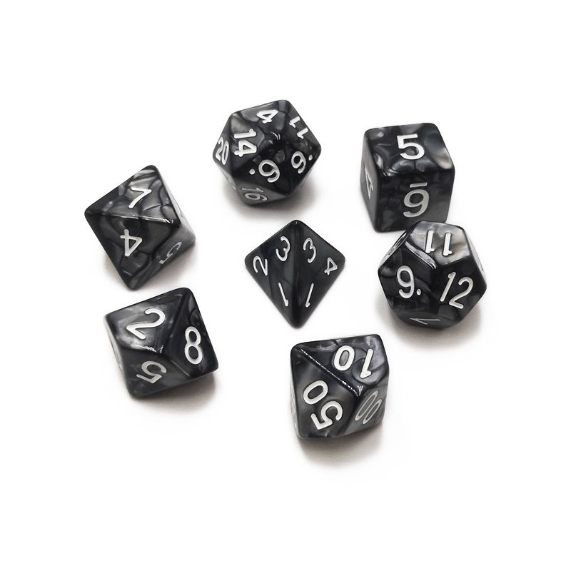 Custom polyhedral pearl dice acrylic game dice dnd dice set