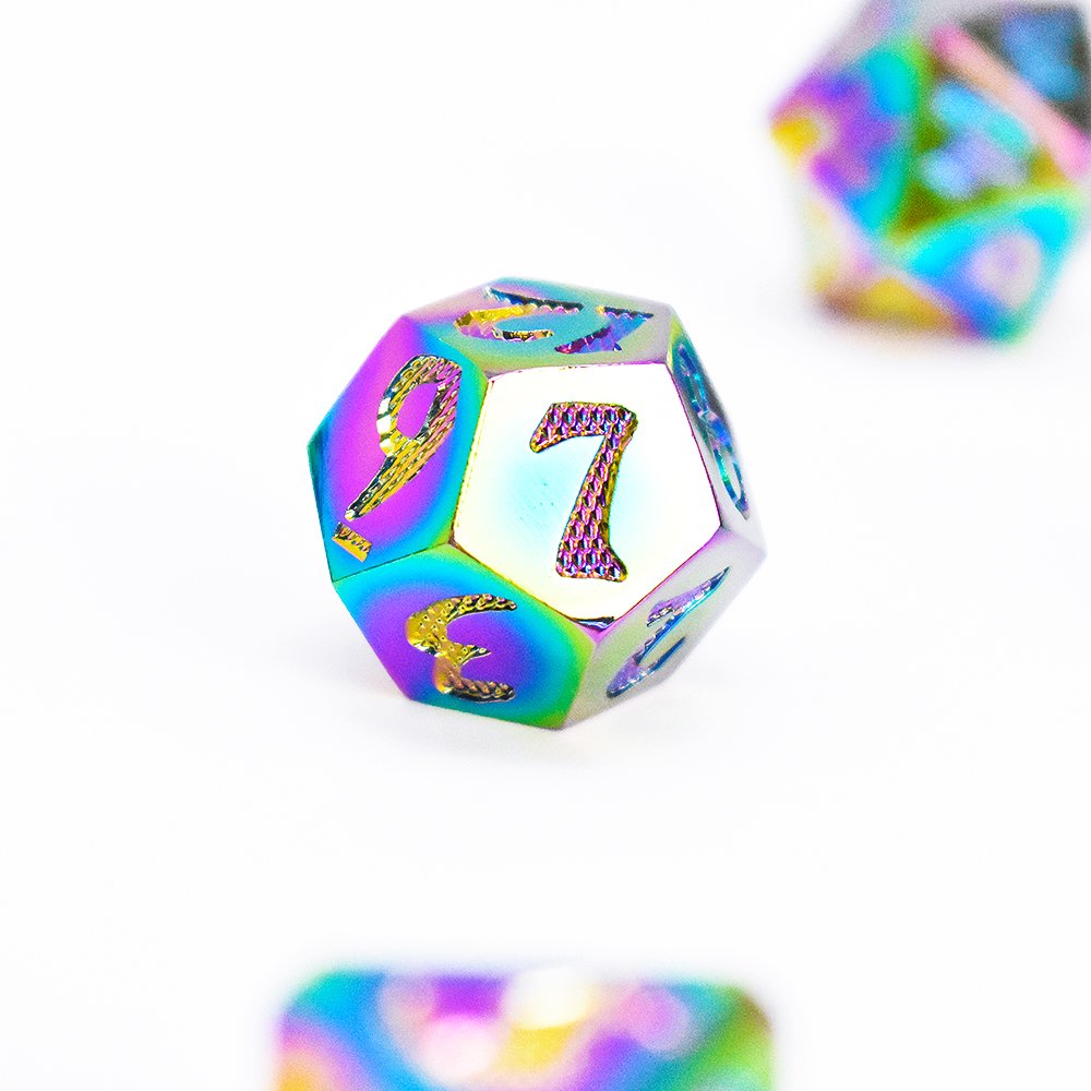 Factory Zinc alloy Bulk Dice Wholesale Table Game Accessories Custom Polyhedral Metal Dice Set