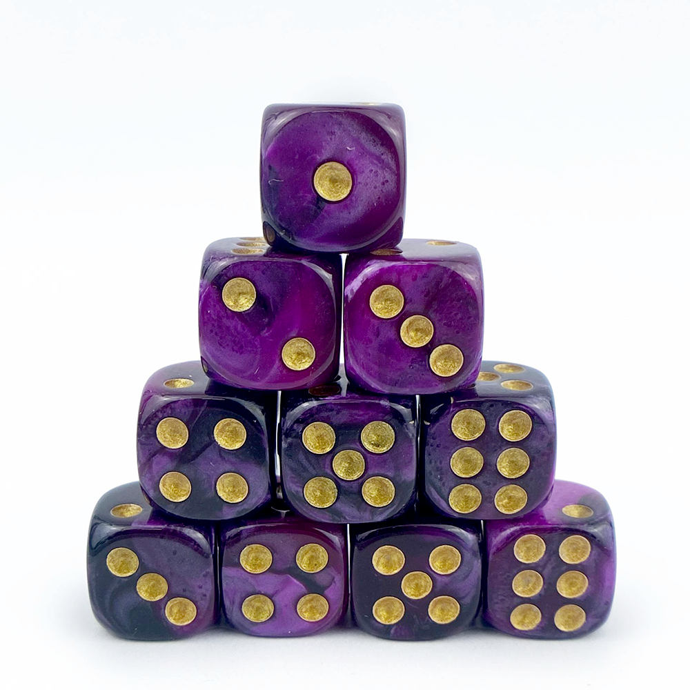 Board Game 12mm D6 Acrylic Dice Two-color Rounded Corners High Quality Dice Game Teaching Custom Dice