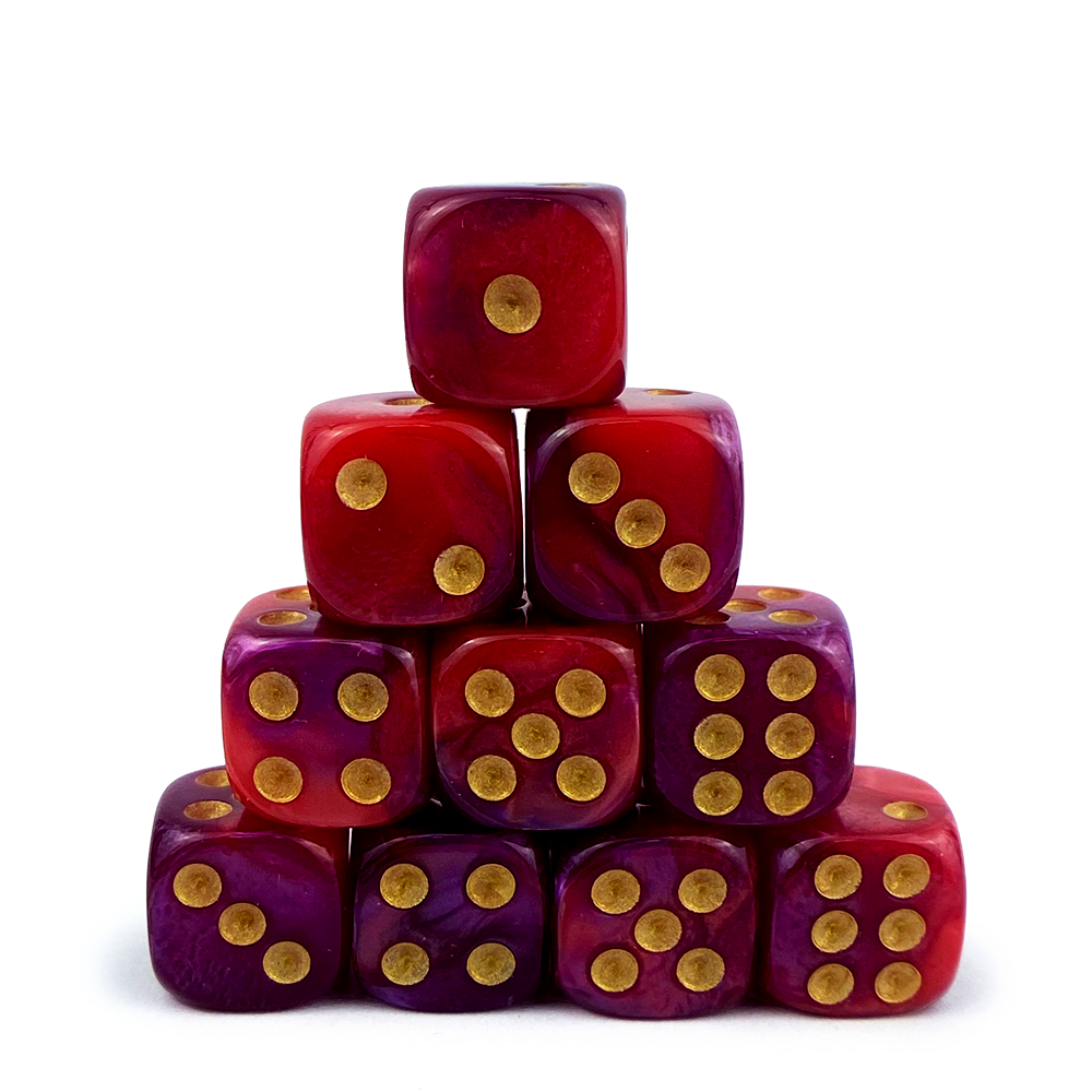 Board Game 12mm D6 Acrylic Dice Two-color Rounded Corners High Quality Dice Game Teaching Custom Dice
