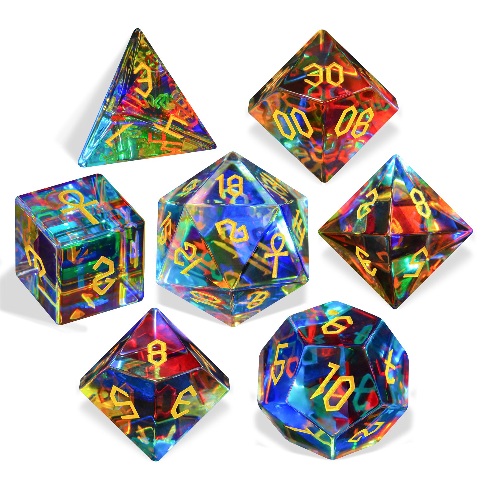 Customized Handmade Glass DND Dice Set Custom Polyhedron Game Dice Custom Leisure And Entertainment Supplies RPG Dice