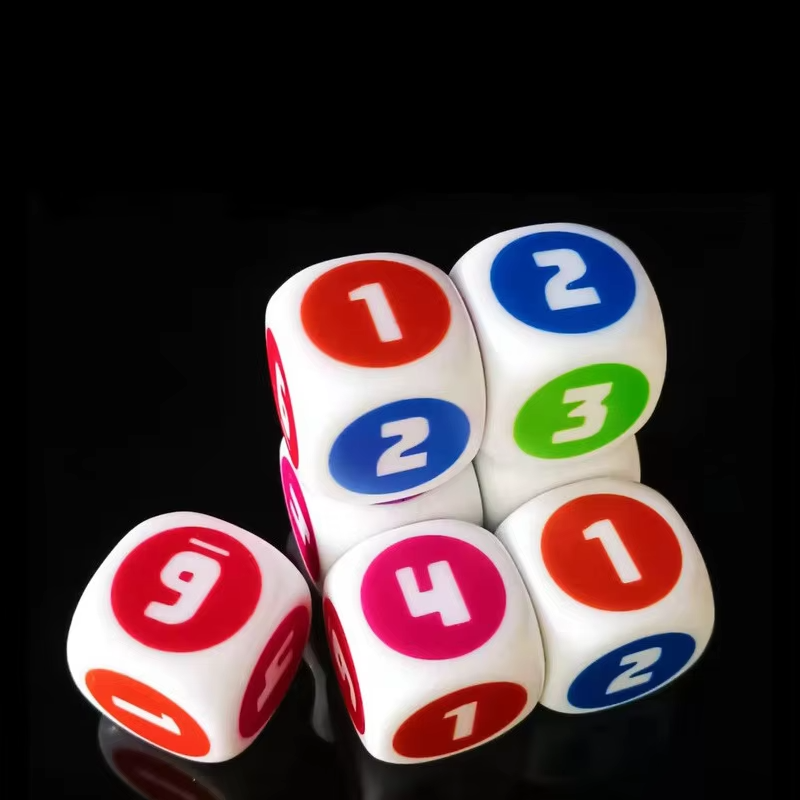 16mm Rounded Custom Dice Digital Teaching Dice Set Table Games Accessories Color Printed Dice