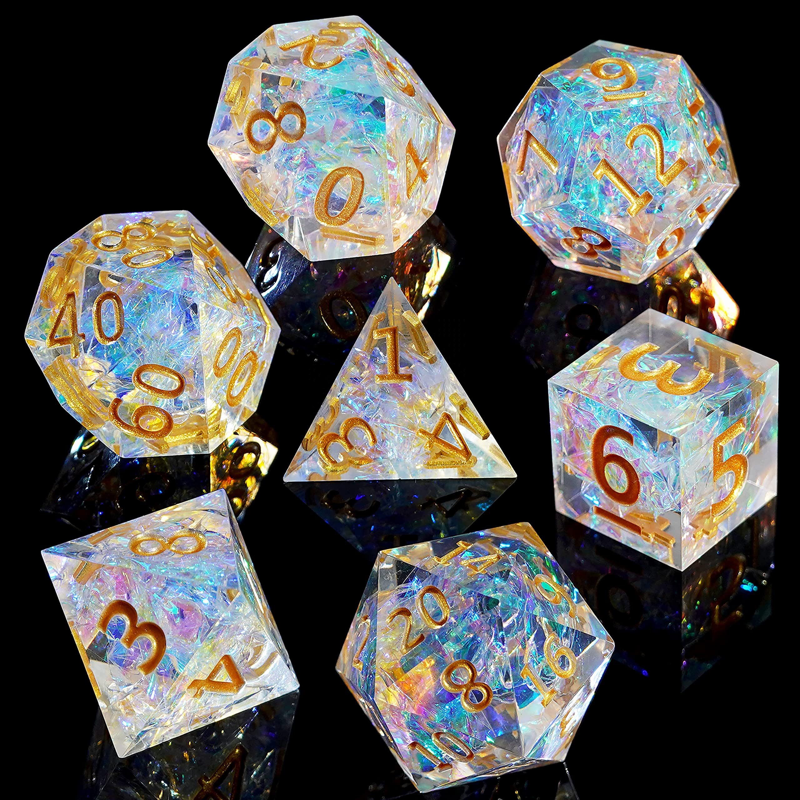 New Board Games Digital Dice Polyhedral Rpg Dnd Sharp Edge Colored Transparent dice