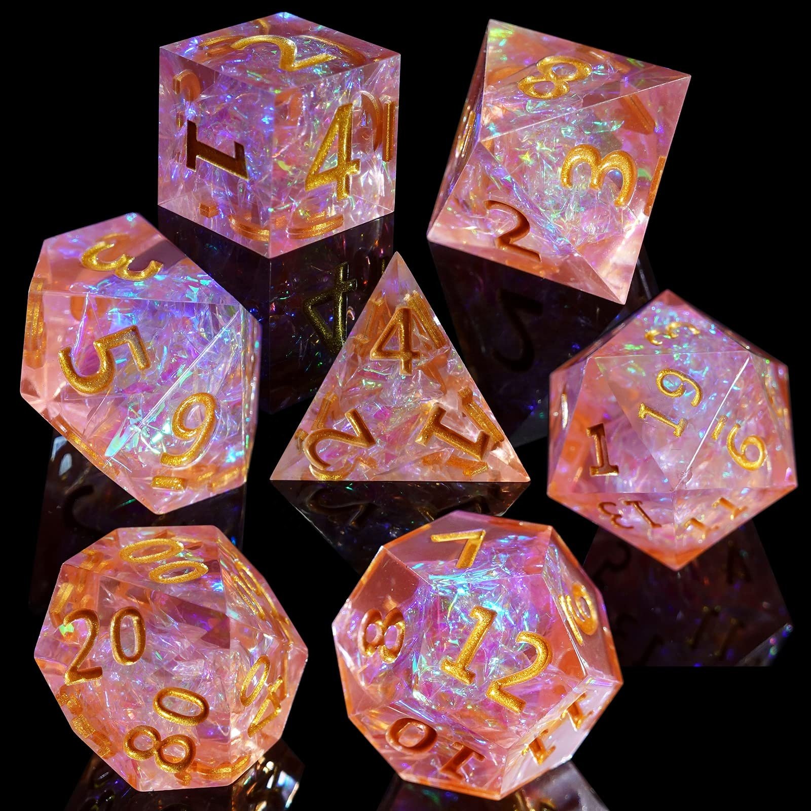 New Board Games Digital Dice Polyhedral Rpg Dnd Sharp Edge Colored Transparent dice