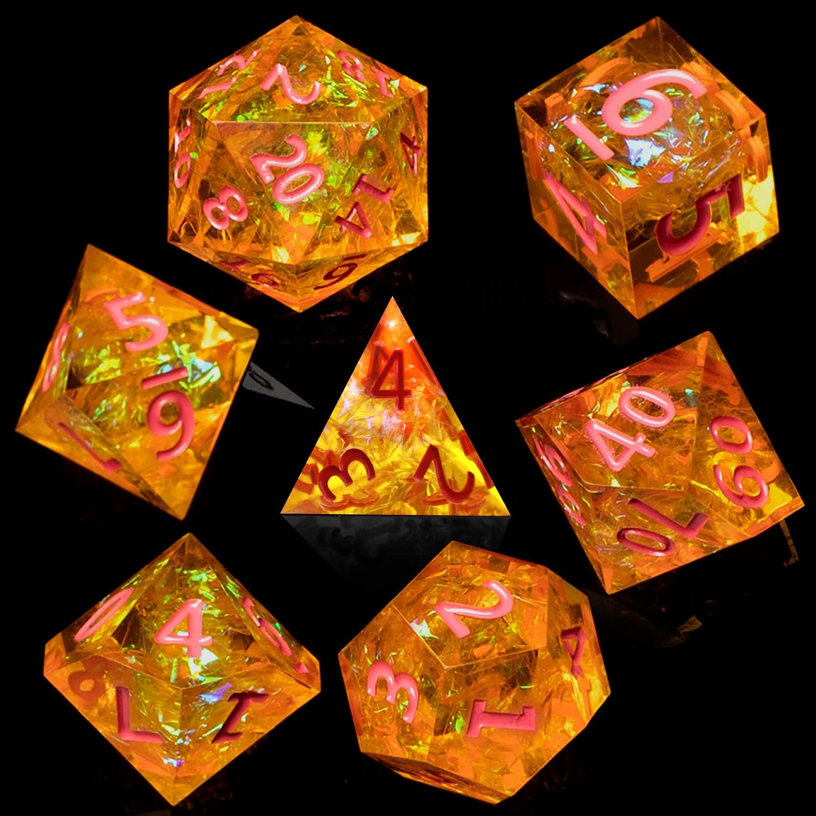 New Board Games Digital Dice Polyhedral Rpg Dnd Sharp Edge Colored Transparent dice