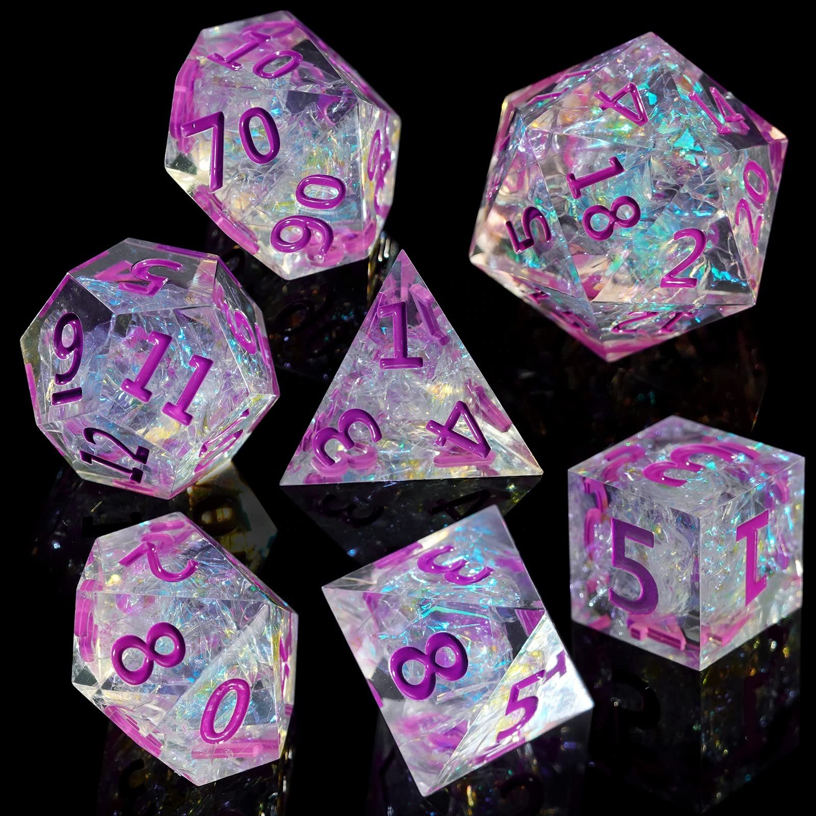 New Board Games Digital Dice Polyhedral Rpg Dnd Sharp Edge Colored Transparent dice