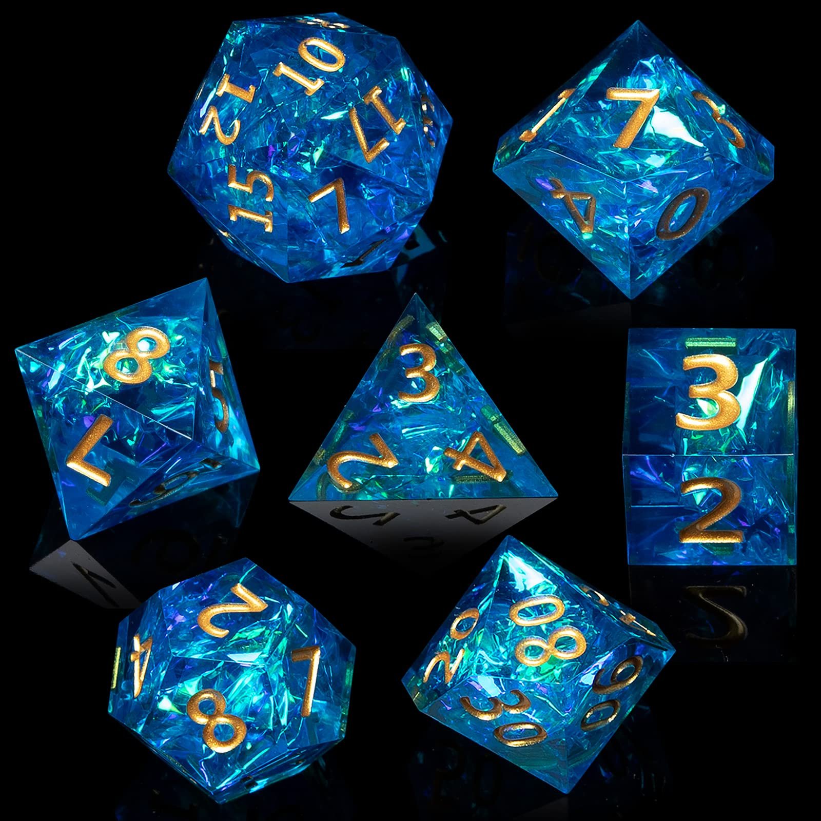 New Board Games Digital Dice Polyhedral Rpg Dnd Sharp Edge Colored Transparent dice