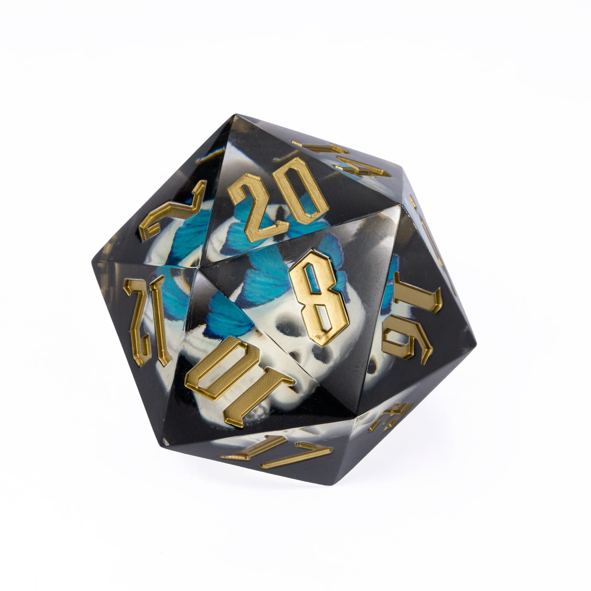 Udixi polyhedron dungeons and dragons d&d custom logo resin sharp edge 20 sides rpg 55mm D20 dice