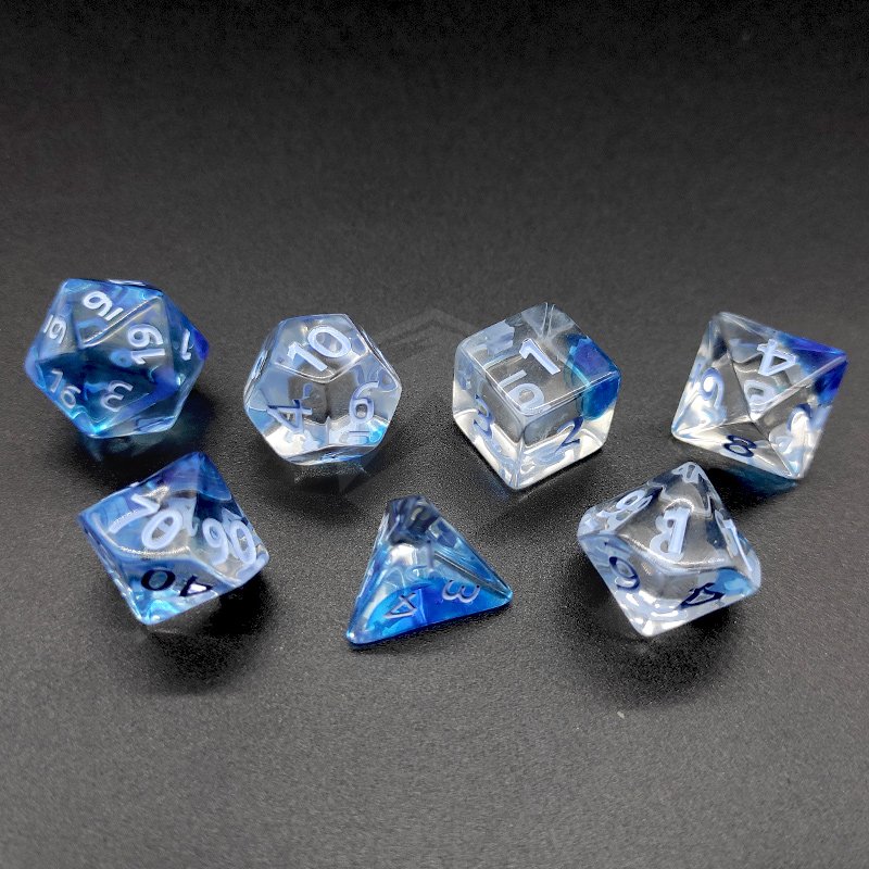 Factory Customized Polyhedral Acrylic DND Dice Set Transparent Colors Plastic Handcrafted Dice For Dungeons And Dragons