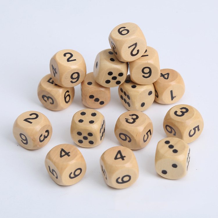factory wholesale custom logo 5mm 8mm 10mm 12mm 14mm 16mm 19mm dnd polyhedral mini colorful wooden game blank dices sets bulk