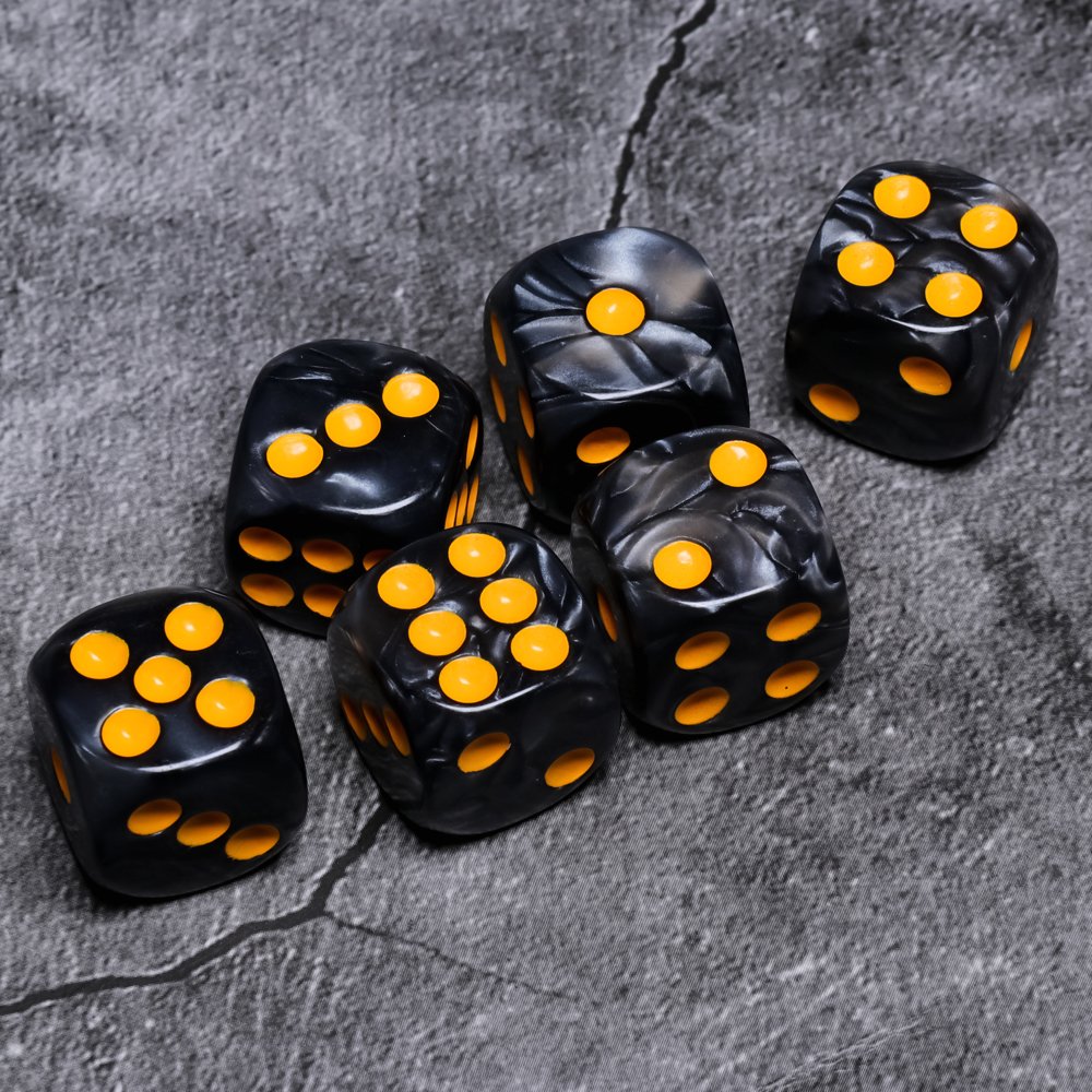 dnd D6 Dice 16mm Acrylic Multi-Color Polyhedral Dice Set For dungeons and dragons
