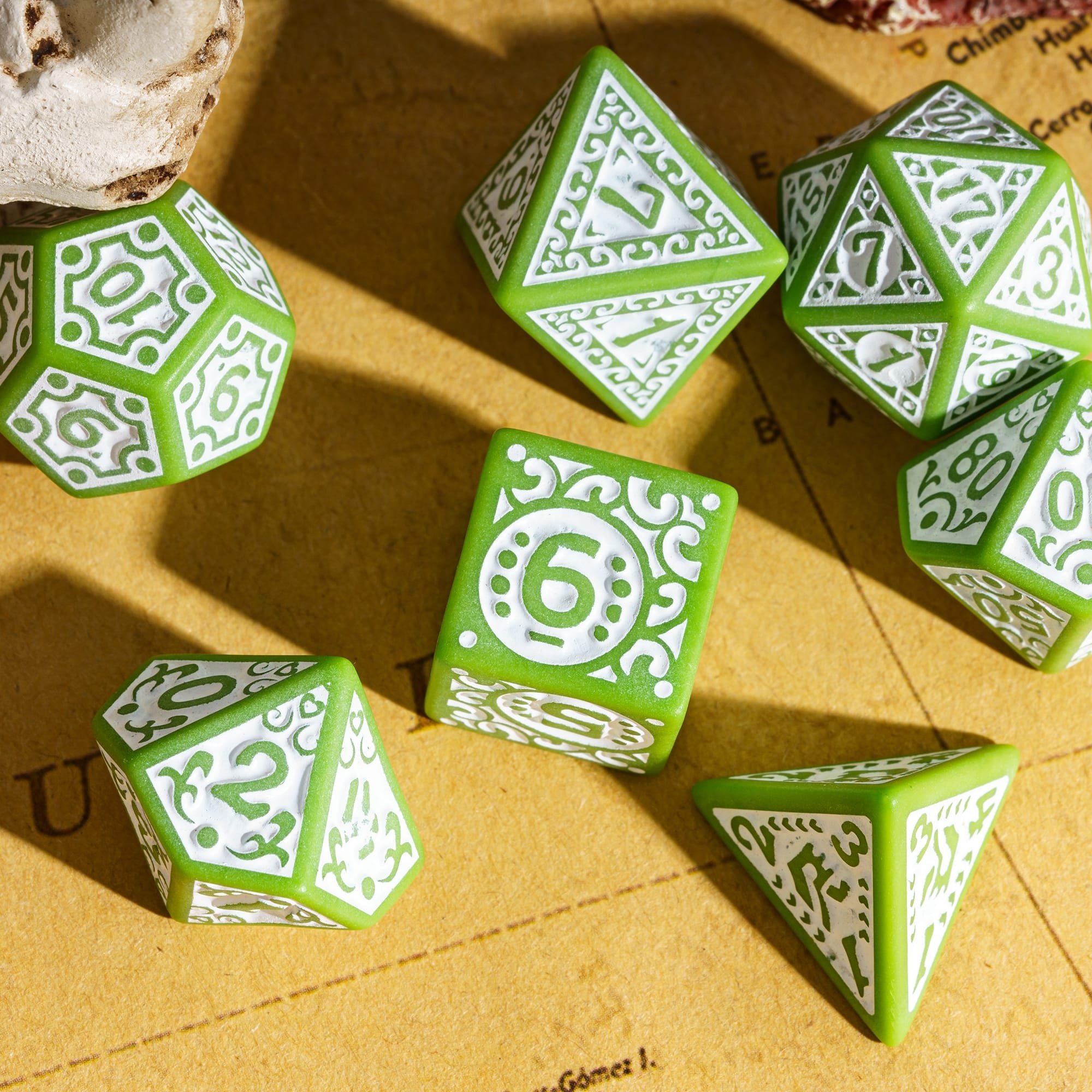 Udixi Custom Counter Dice Polyhedral Dice Acrylic Pattern Dice Set for for DND Dungeons and Dragon RPG Board Games