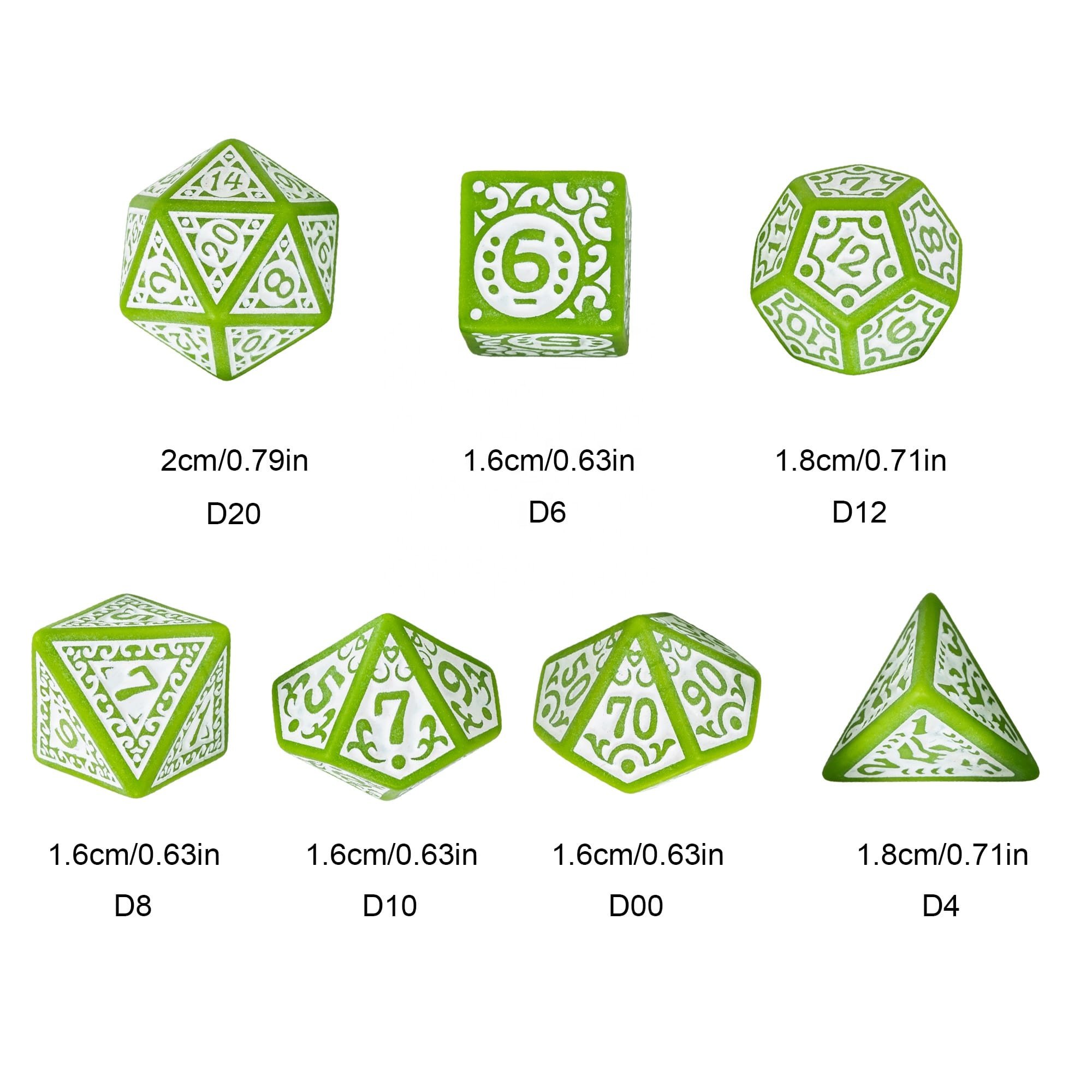 Udixi Custom Counter Dice Polyhedral Dice Acrylic Pattern Dice Set for for DND Dungeons and Dragon RPG Board Games