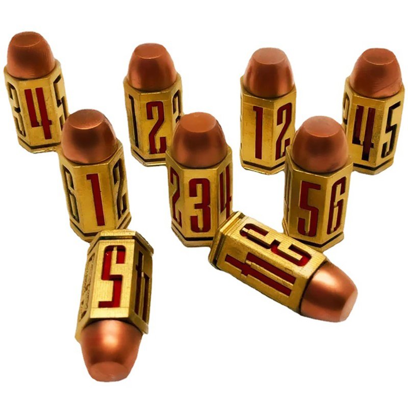 9mm 6 Sided Metal Bullet Polyhedron Dice D6 Bullet Dice Set Multicolor Funny Family Pub Club Game Accessories