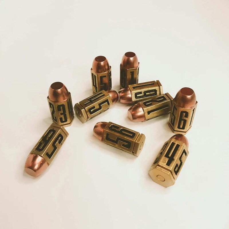 9mm 6 Sided Metal Bullet Polyhedron Dice D6 Bullet Dice Set Multicolor Funny Family Pub Club Game Accessories
