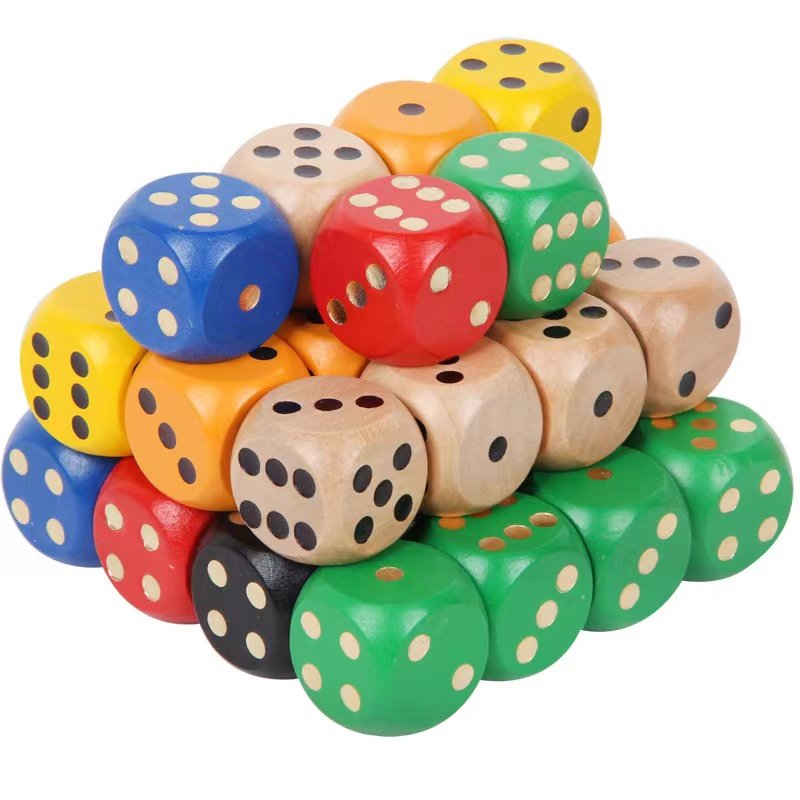 wholesale XCL 18mm Resin black and white dice set D6 customized acrylic custom dice game by family