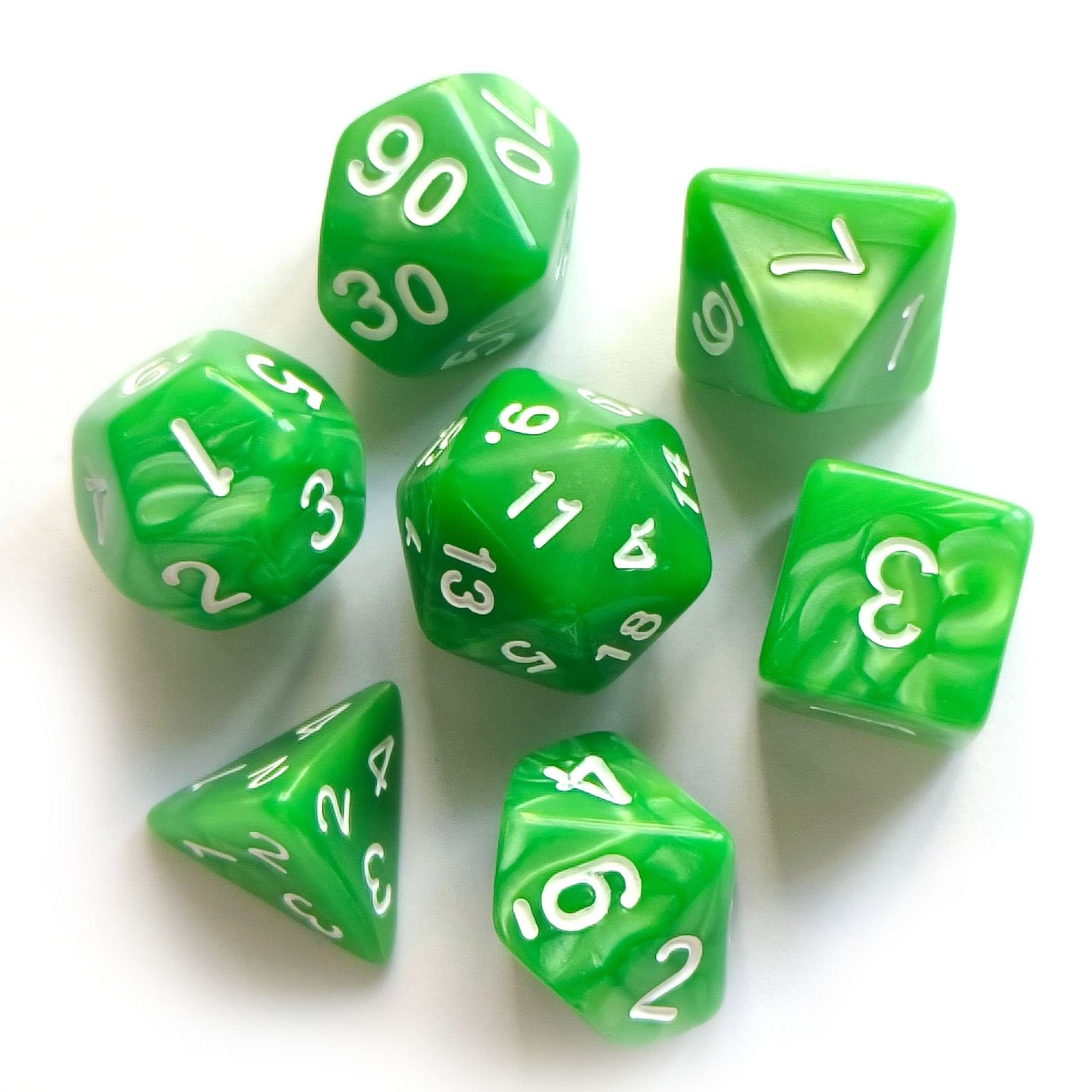 custom 7pcs Polyhedral Acrylic Cubes wholesale dnd dice set for role playing board game RPG