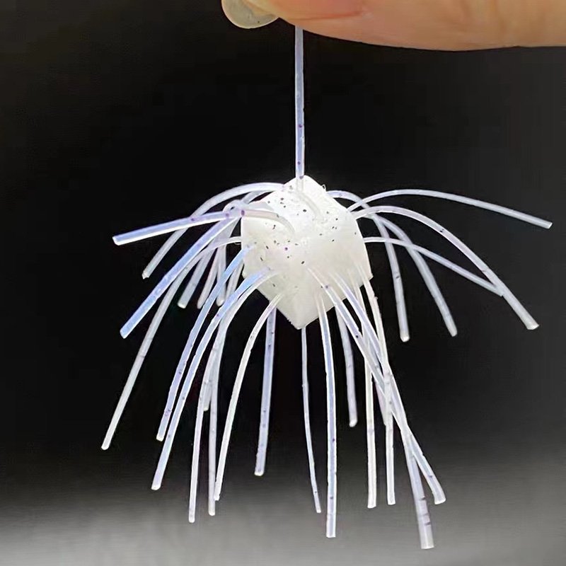 4PCS/BAG New dice shaped slow sinking soft fishing lure 2g soft bait skirts tpe soft lure
