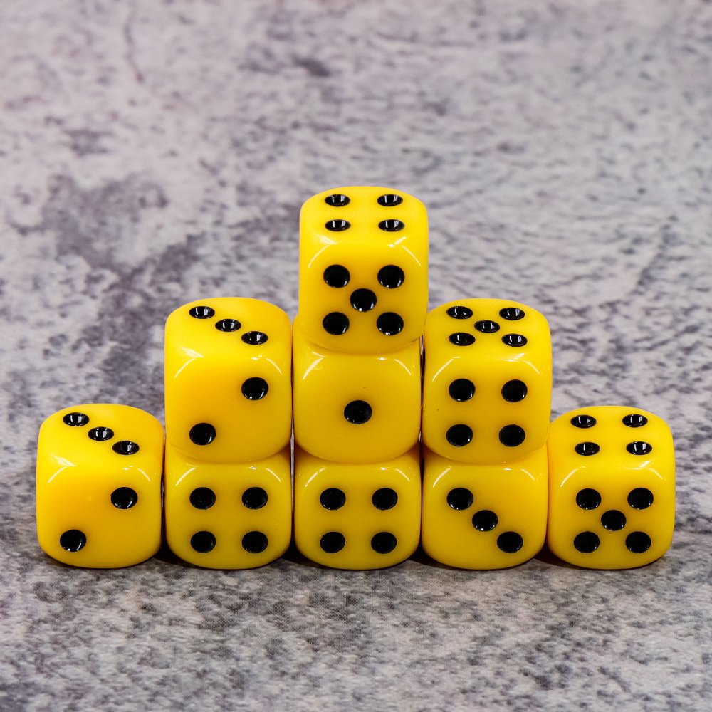 36 pcs Square Opaque Polyhedral Dice Set 12mm pips dice with plastic box for RPG dnd game