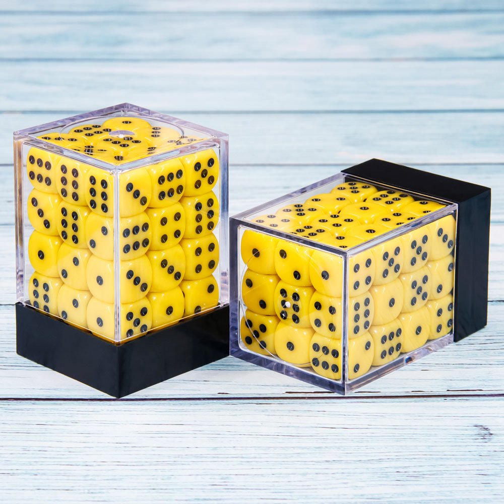 36 pcs Square Opaque Polyhedral Dice Set 12mm pips dice with plastic box for RPG dnd game