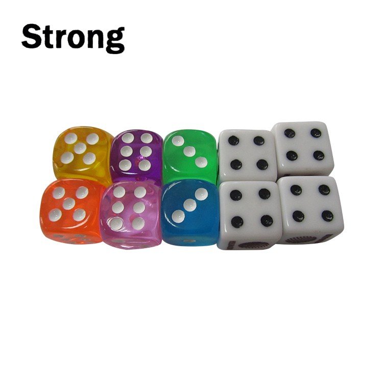 White Standard Plastic 12mm Game White Dice