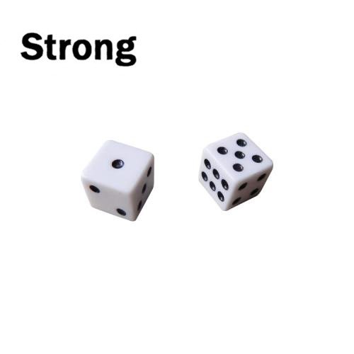 White Standard Plastic 12mm Game White Dice
