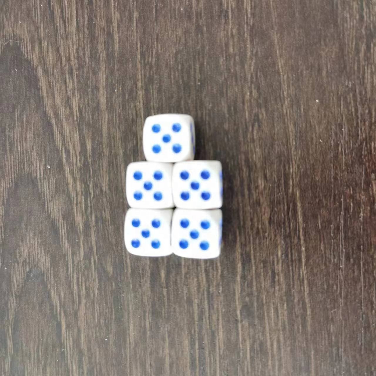 WHOSALE 11MM WHITE DICE D6 DOT DICE