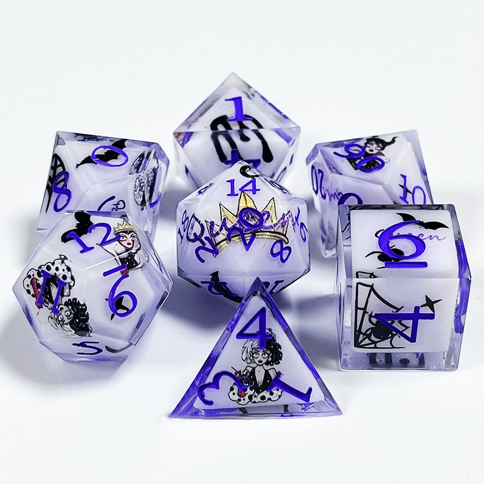 Halloween collection color D&D Handmade Polyhedral For Dungeons and Dragons Pathfinder Role Playing Game Sharp Edge Dice