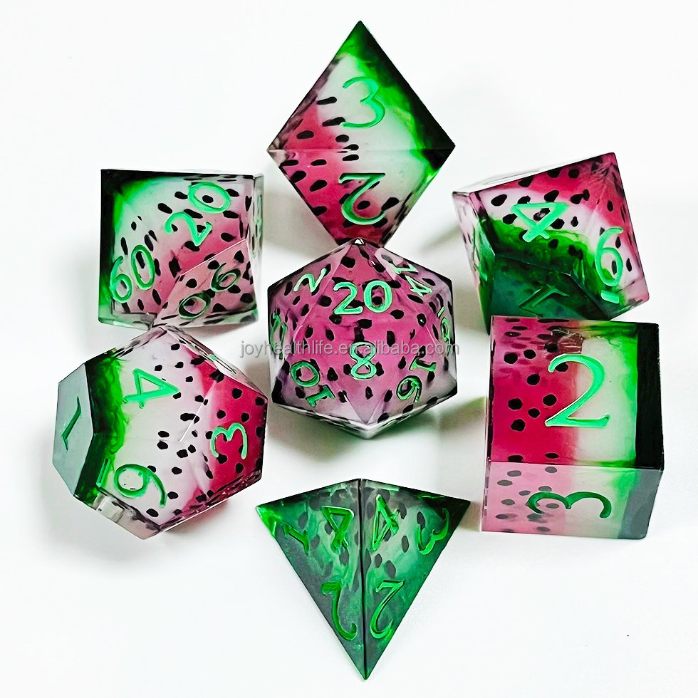 Halloween collection color D&D Handmade Polyhedral For Dungeons and Dragons Pathfinder Role Playing Game Sharp Edge Dice