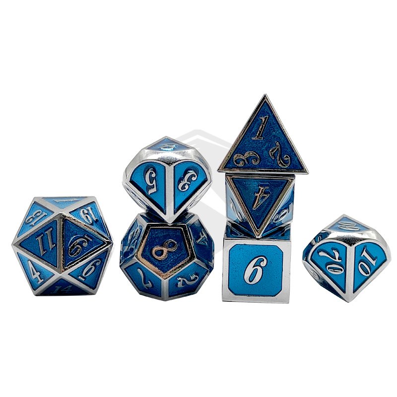 7 Pieces Metal dnd dice Role Playing 16mm rpg polyhedral dnd metal dice Dungeons and Dragons Game Metal Dices Set