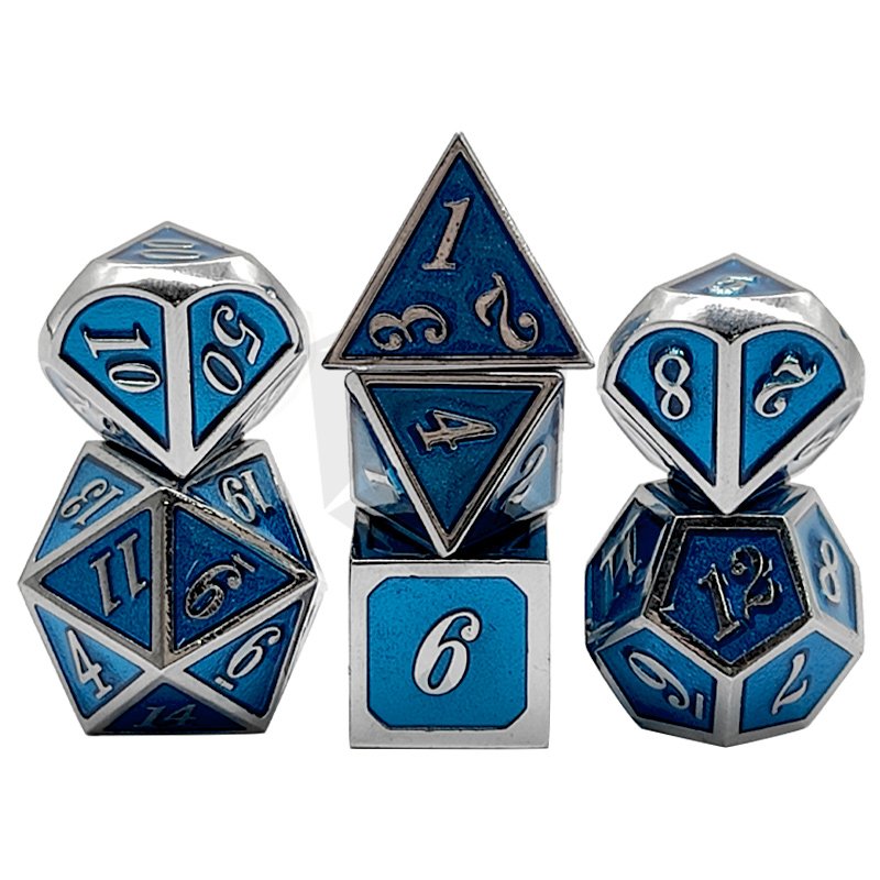 7 Pieces Metal dnd dice Role Playing 16mm rpg polyhedral dnd metal dice Dungeons and Dragons Game Metal Dices Set