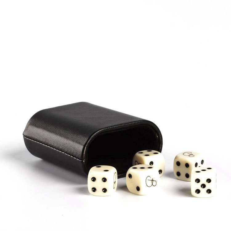 Magic Vosom Black Mini Oval Backgammon Dice Cup Leather Dice Cup Games Entertainment