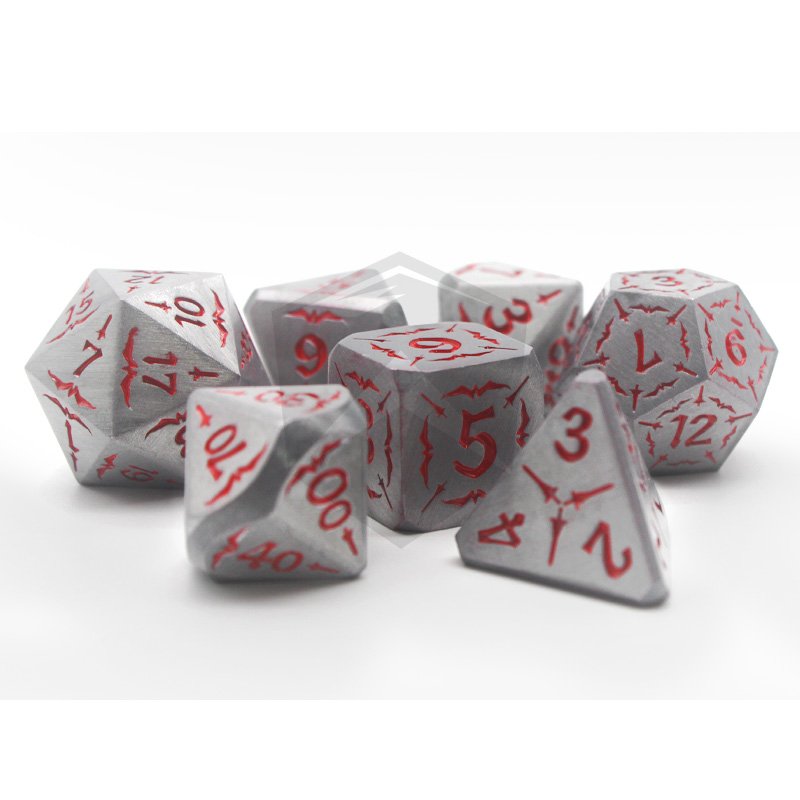 DND Metal Dice Set 7 PCS Dragon Scale Metallic DND Dice Set For Board Game
