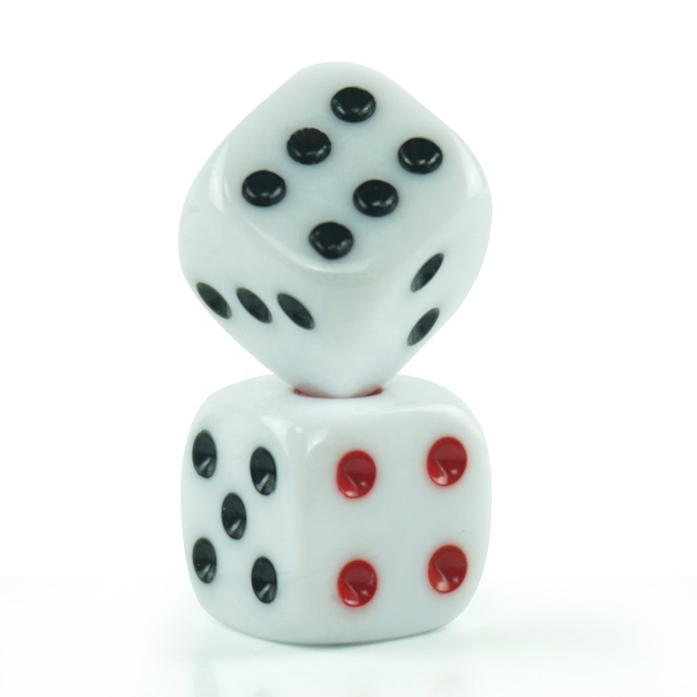 Professional supply 10mm dice acrylic d6 side common round corner or straight conner multi color custom logo for gaming
